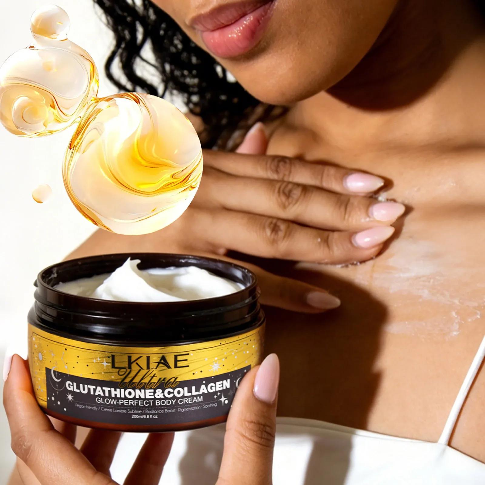 Crème corporelle ultra éclaircissante LKIAE, illuminatrice, hydratation intense, peau lisse, pour to