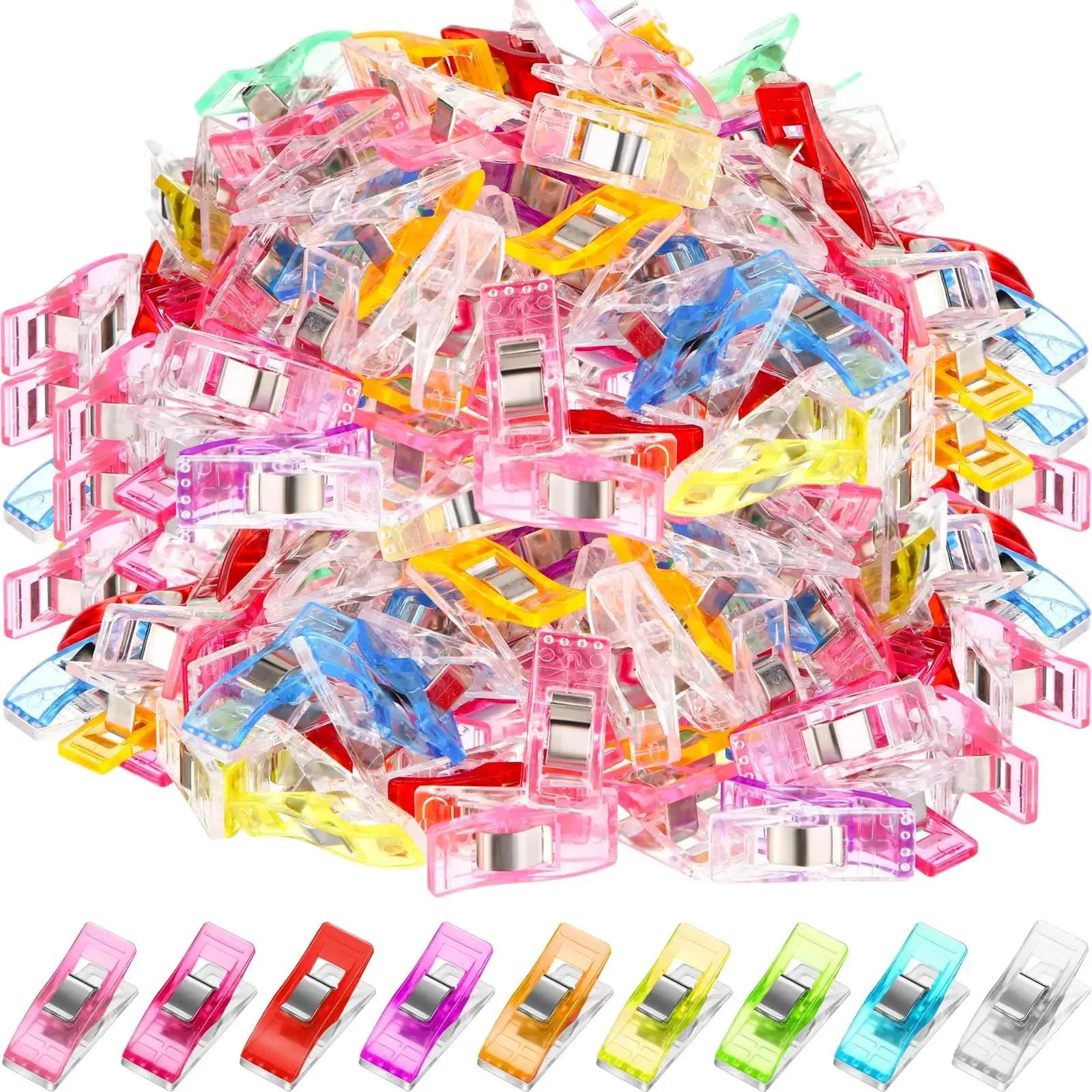 50 pièces Clips de couture Clips colorés polyvalents en plastique artisanat crochet tricot sécurité