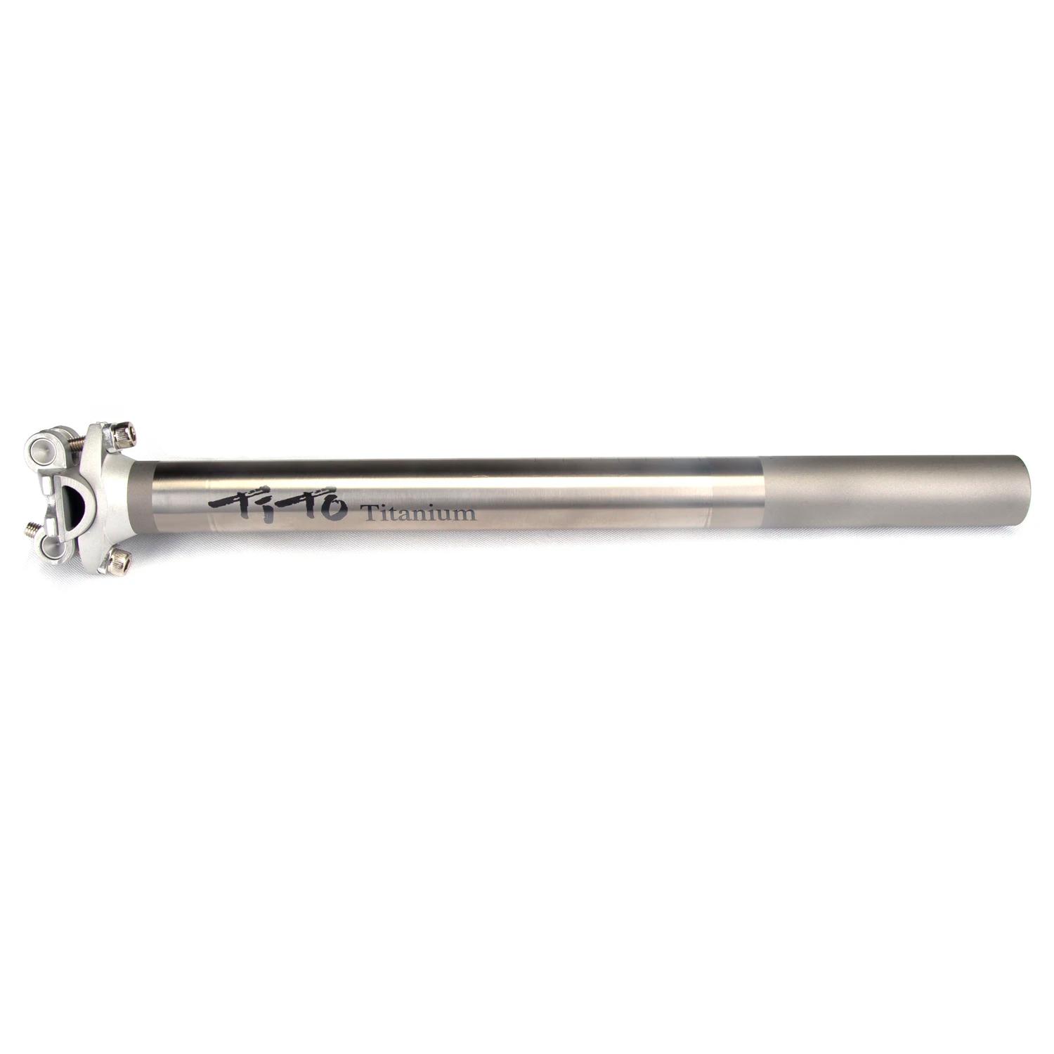 TiTo tige de selle de vélo en alliage de titane pour tige de selle de vélo vtt/route 27.2/31.6mm * 3
