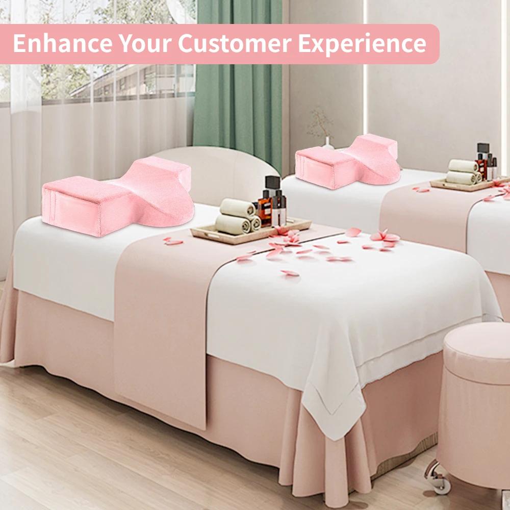 Oreiller pour cils, Support du cou, accessoires d'extension de cils roses, oreiller pour Extensions