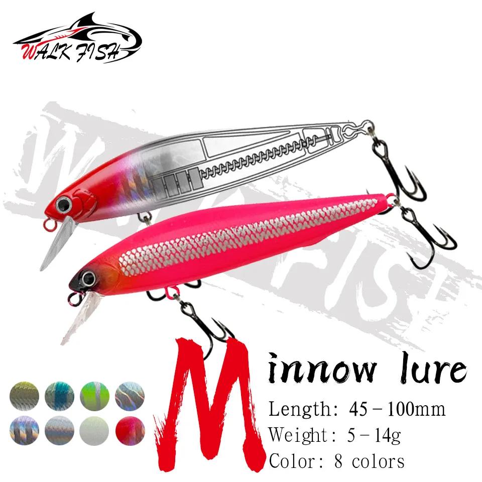 WALK FISH 1 pièces coulant Minow 5-14g Jerkbait leurre de pêche professionnel système d'équilibre pa