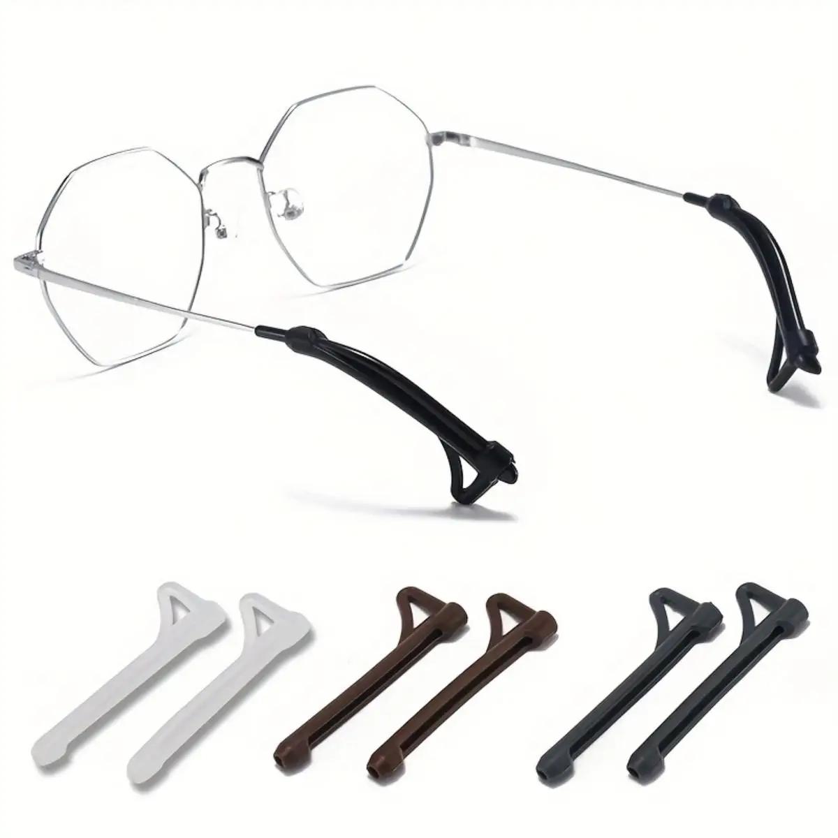 Manchon antidérapant en Silicone pour lunettes, 10 pièces, cadre pour les yeux, glisser des jambes,