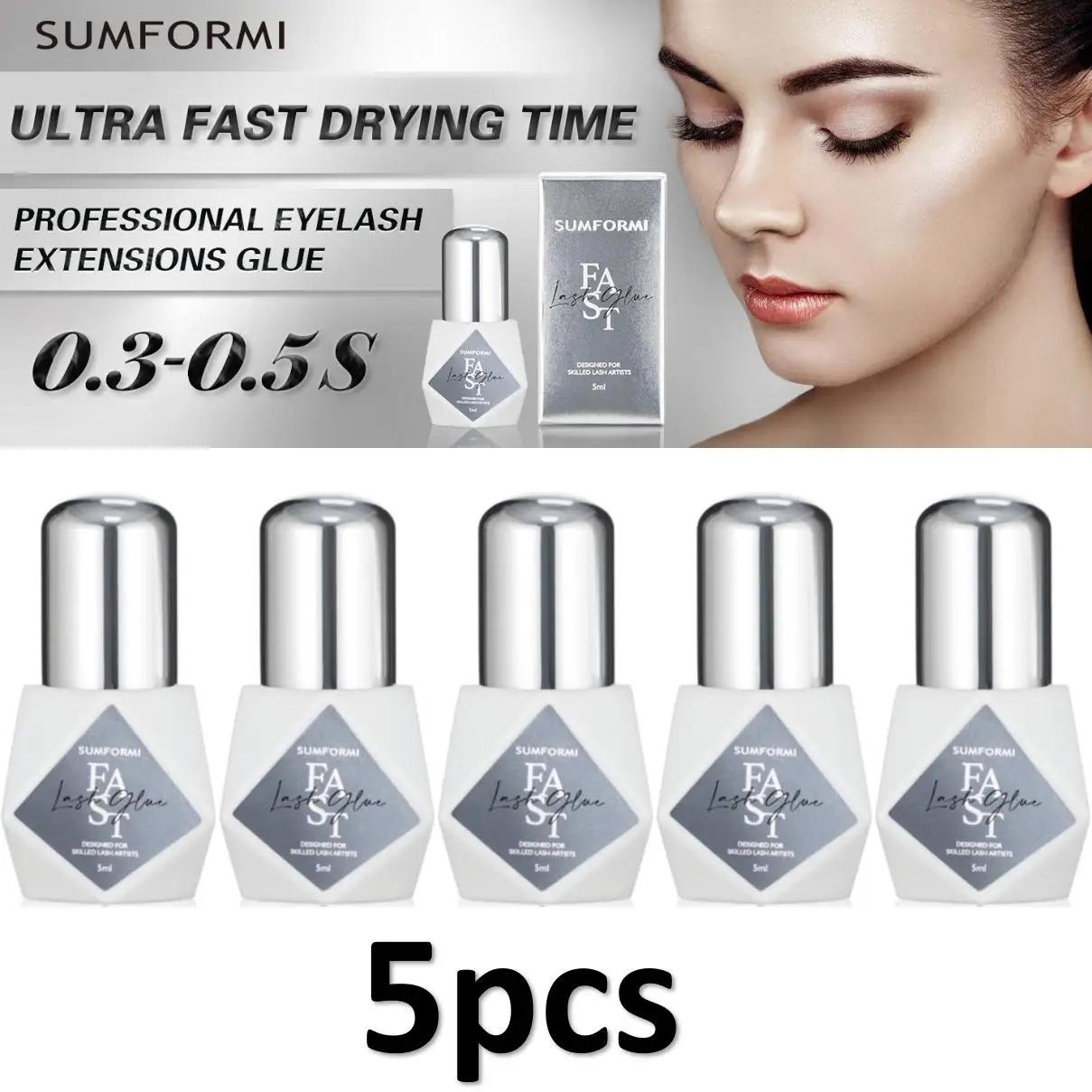 Gollee – colle pour extensions de cils, 5 bouteilles, 7-9 semaines, greffage longue durée, 0.3-1s, c