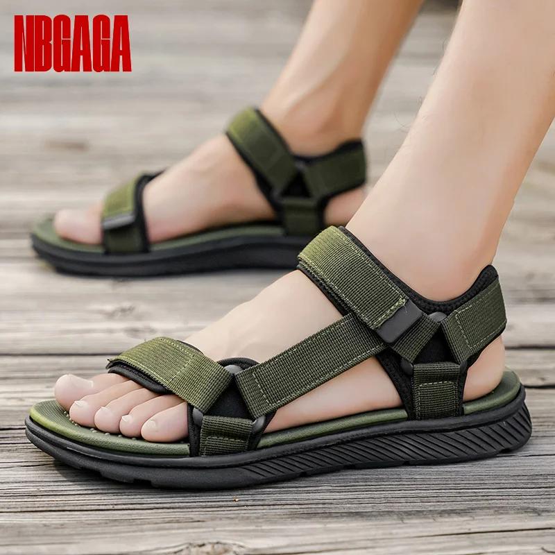 Sandales d'extérieur antidérapantes pour hommes, chaussures de plage, de randonnée, légères et confo