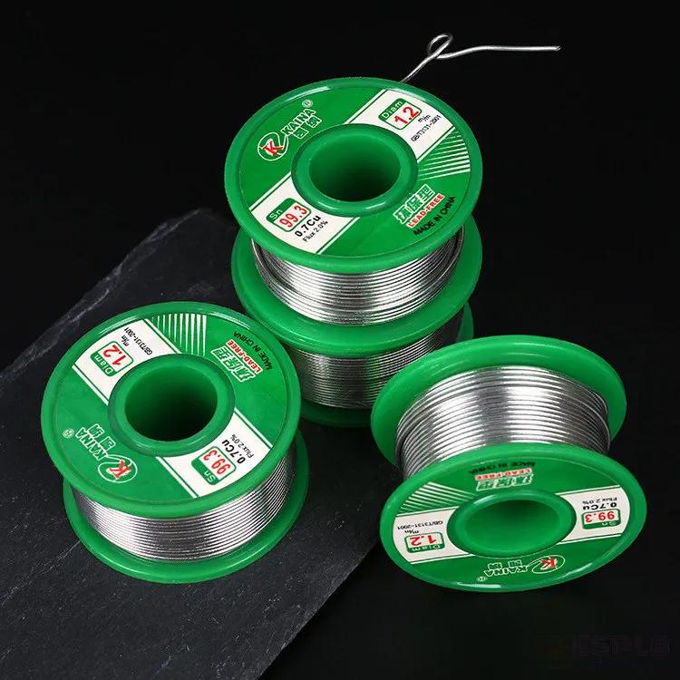 ESPLB-Fil à souder à noyau de colophane, Sn99.3 Cu0.7 50G, sans plomb, 18mm, 0.5mm, 0.6mm, 0.8mm, 1.