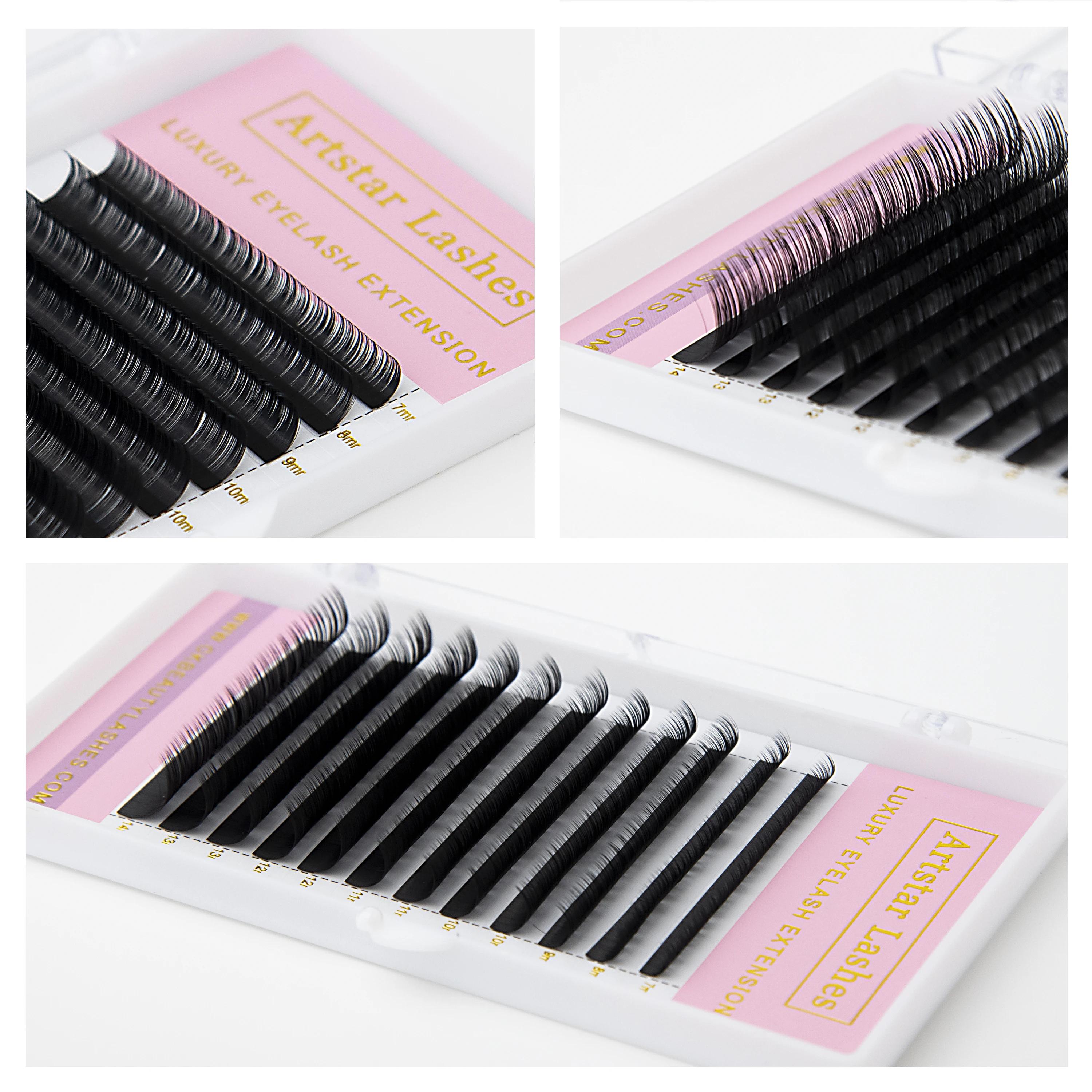 ARTSTAR 12 rangées Extension de cils C/D/CC/DD Curl 8-20MM Volume cils Maquiagem Cilios pour les pro