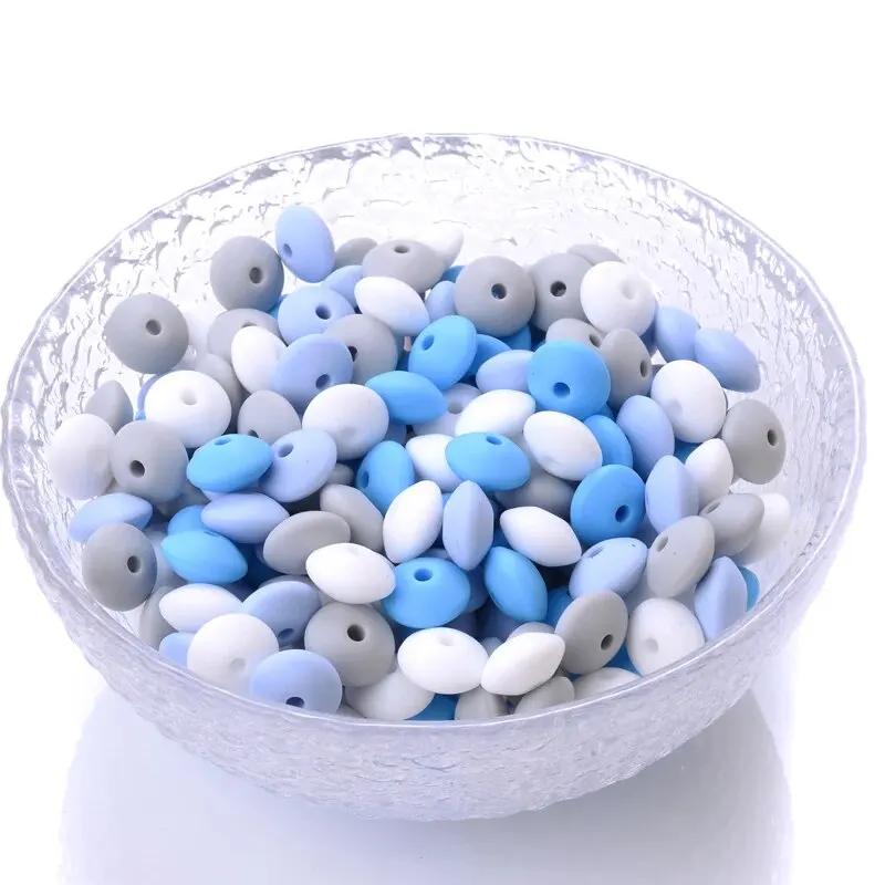 Perles d'espacement en silicone pour bricolage, breloques pour nouveau-né, accessoires d'allaitement