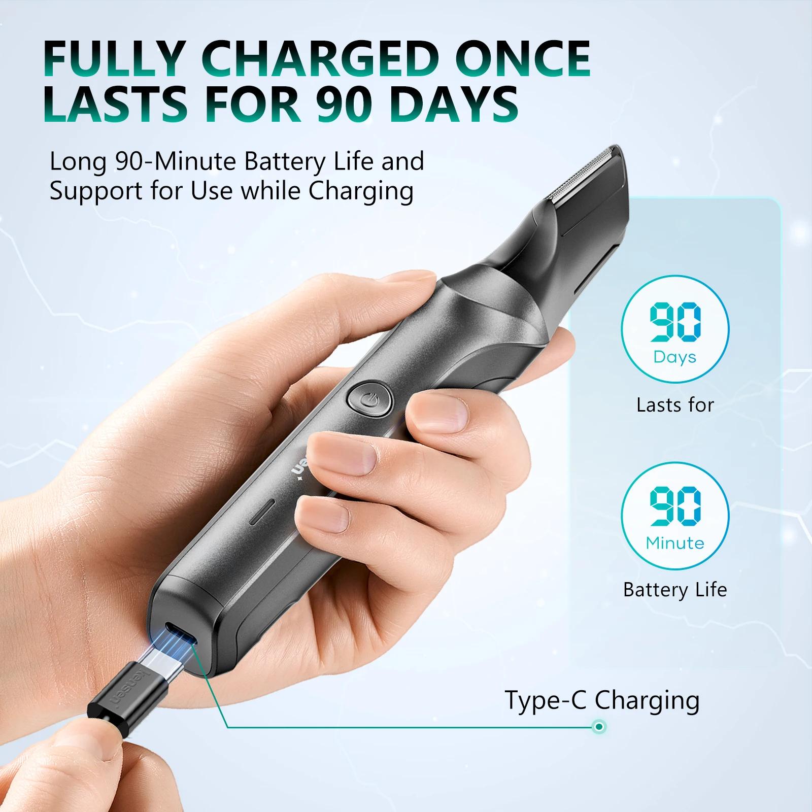 Kensen S6 tondeuse à cheveux électrique pour hommes corps toiletteuse tondeuse IPX5 étanche Portable