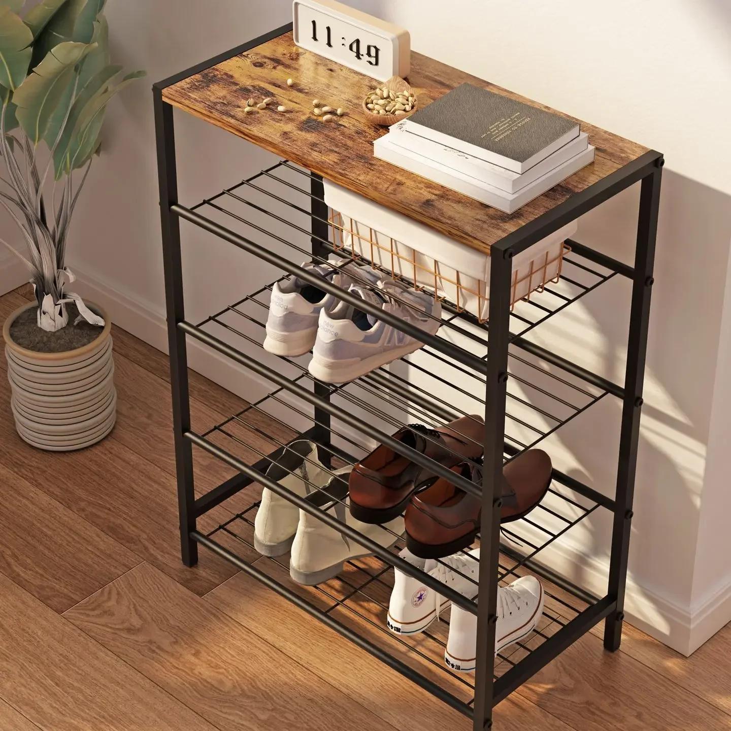 AOLIVIYA Meuble à chaussures pour entrée et couloir, armoire à chaussures multi-niveaux, étagère de
