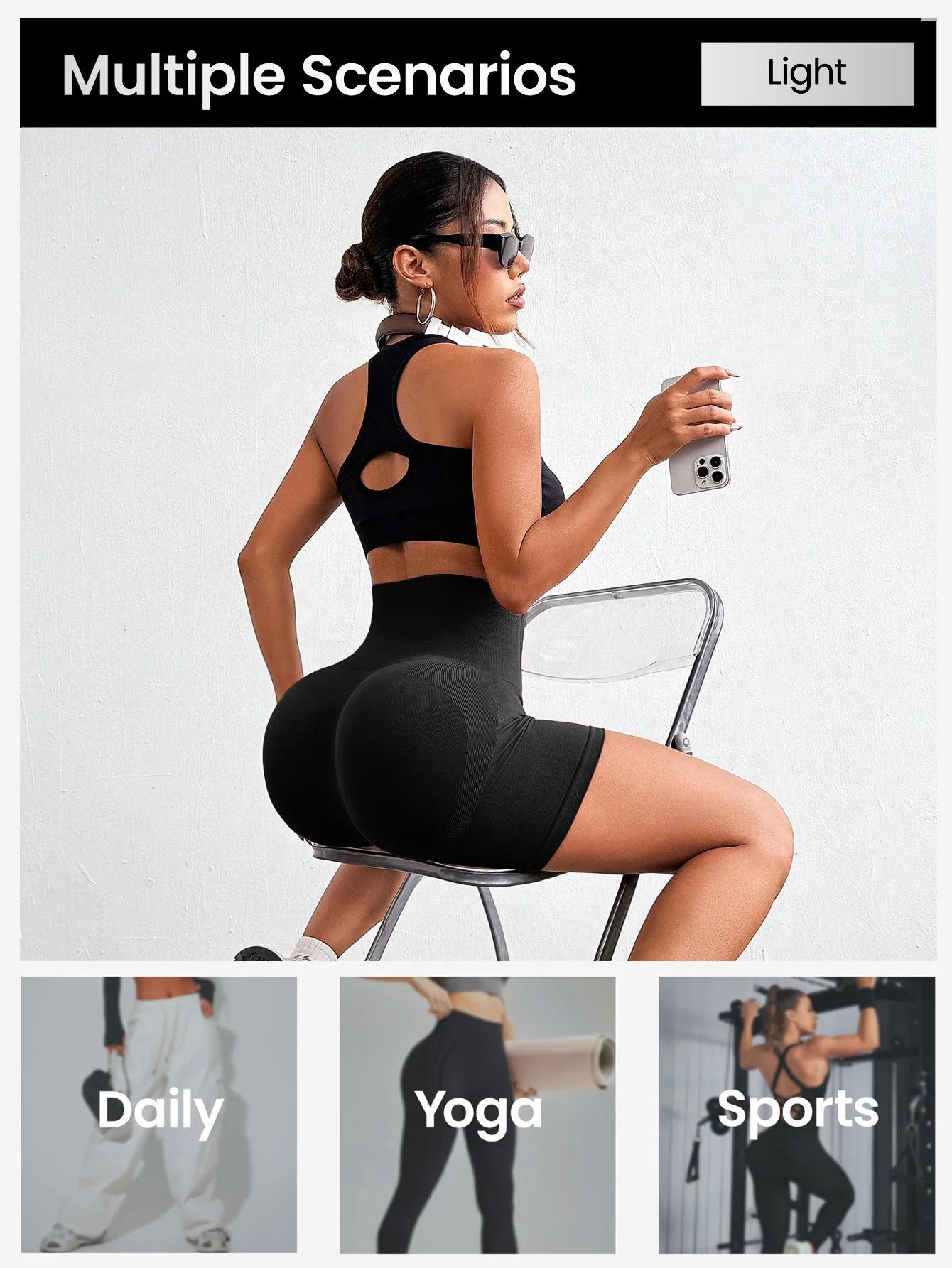 Short de motard taille haute pour femme, entraînement, course à pied, volley-ball, yoga, 6 amarans