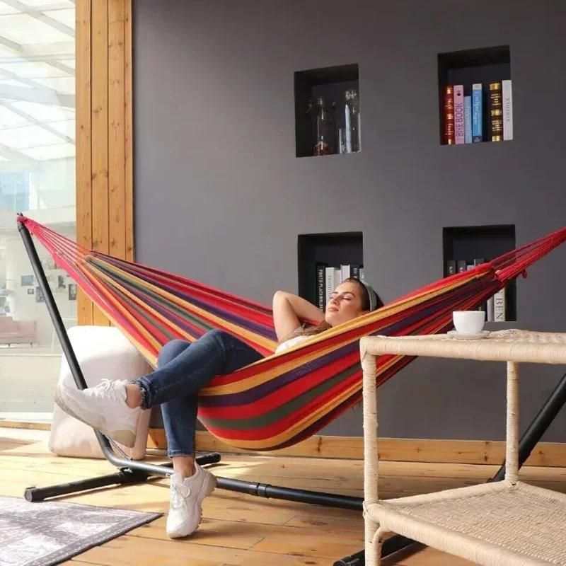 Hamac balançoire portable d'extérieur – Conception en toile épaisse pour le camping, le détente et l