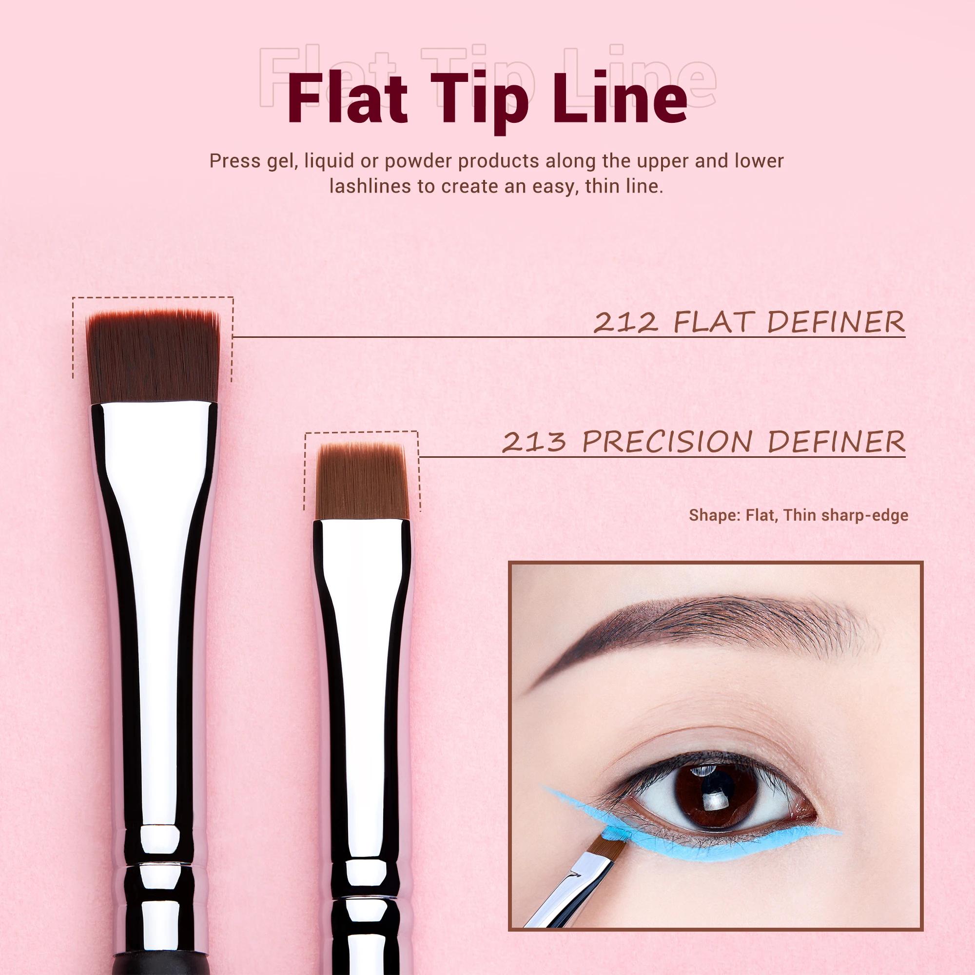 Jessup ensemble de pinceaux Eyeliner, 11 pièces pinceau Eyeliner professionnel, ensemble de pinceaux