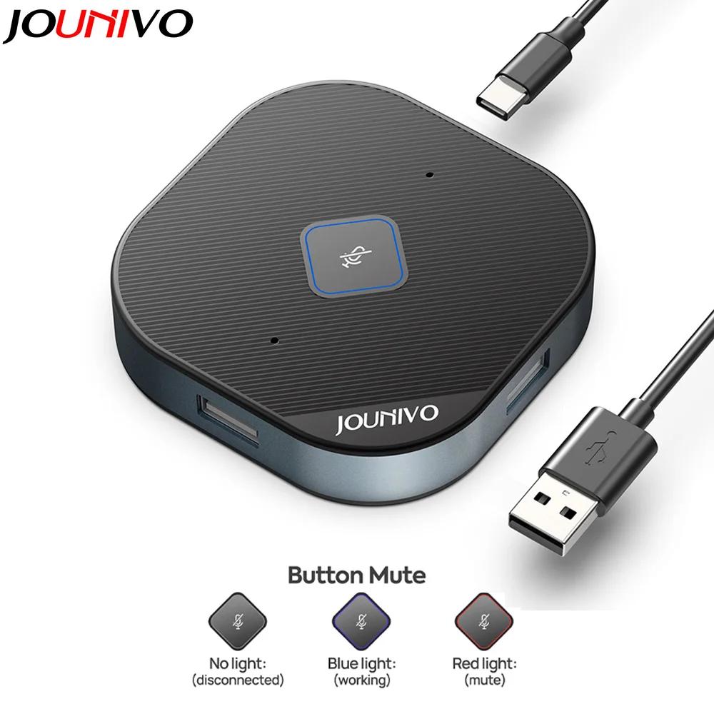 Microphone de conférence USB avec hub à 3 ports pour les appels vidéo, les réunions et le streaming,
