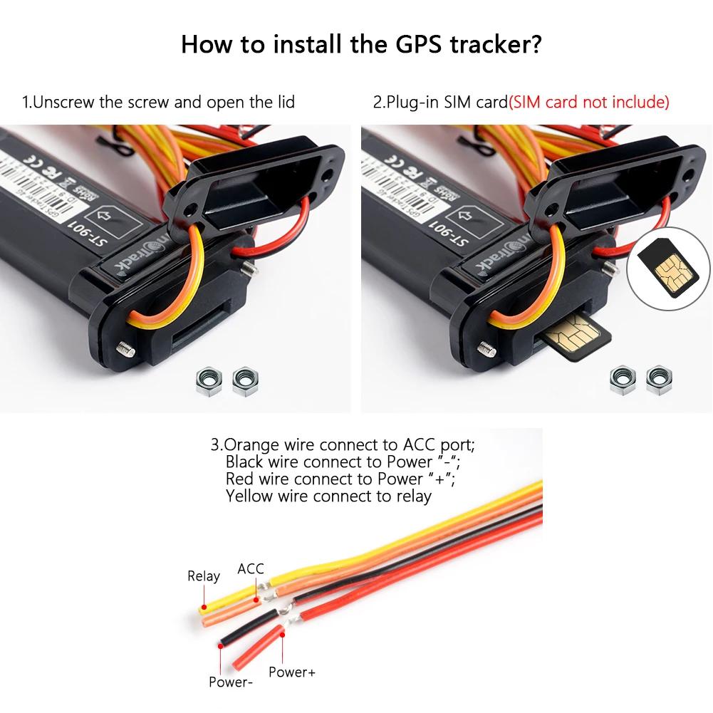 Mini traceur 4G ST-901L, batterie intégrée étanche, GPS pour voiture, véhicule, appareil gps, moto,