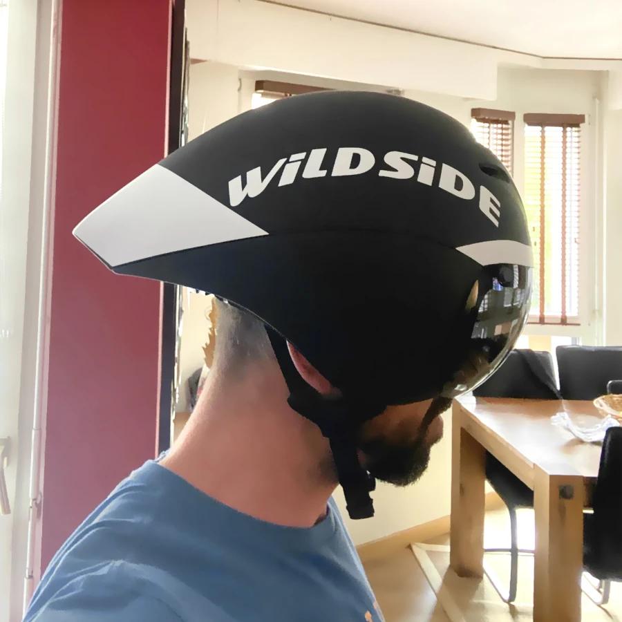 Casque de vélo TT pour homme, lunettes de lentille, TriDuvet LeicAero, casque de vélo de route, cour