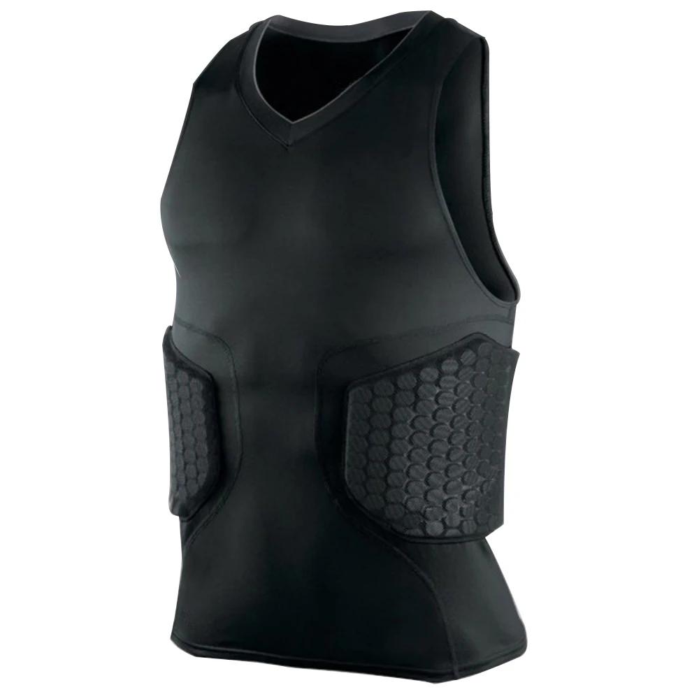 Chemise rembourrée pour hommes, gilet d'entraînement, T-shirt, ensemble court, côtes, cuisses, fesse