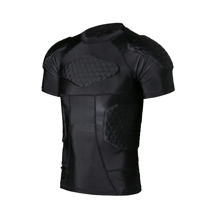 Chemise rembourrée pour hommes, gilet d'entraînement, T-shirt, ensemble court, côtes, cuisses, fesse