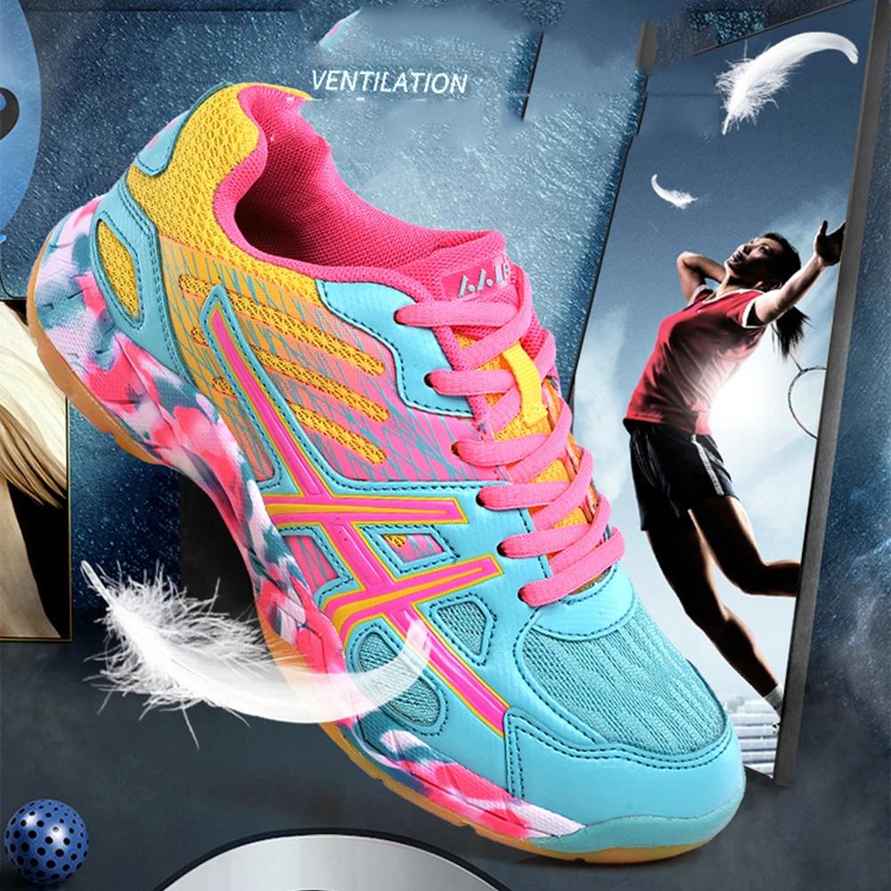 Chaussures de Badminton pour femmes taille 35 36, chaussures de Tennis de Table professionnelles pou