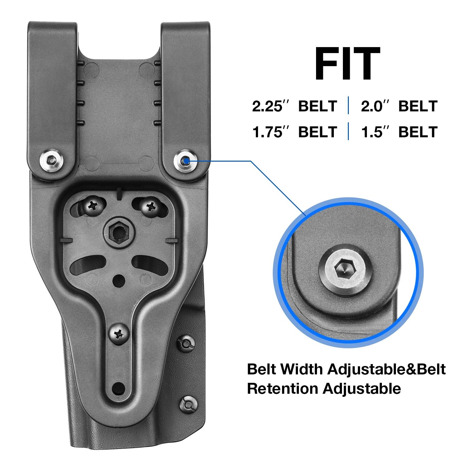 Étui pour pistolet et fleur Kydex OWB pour pistolet Glock 17 /19, avec rétention de libération du po