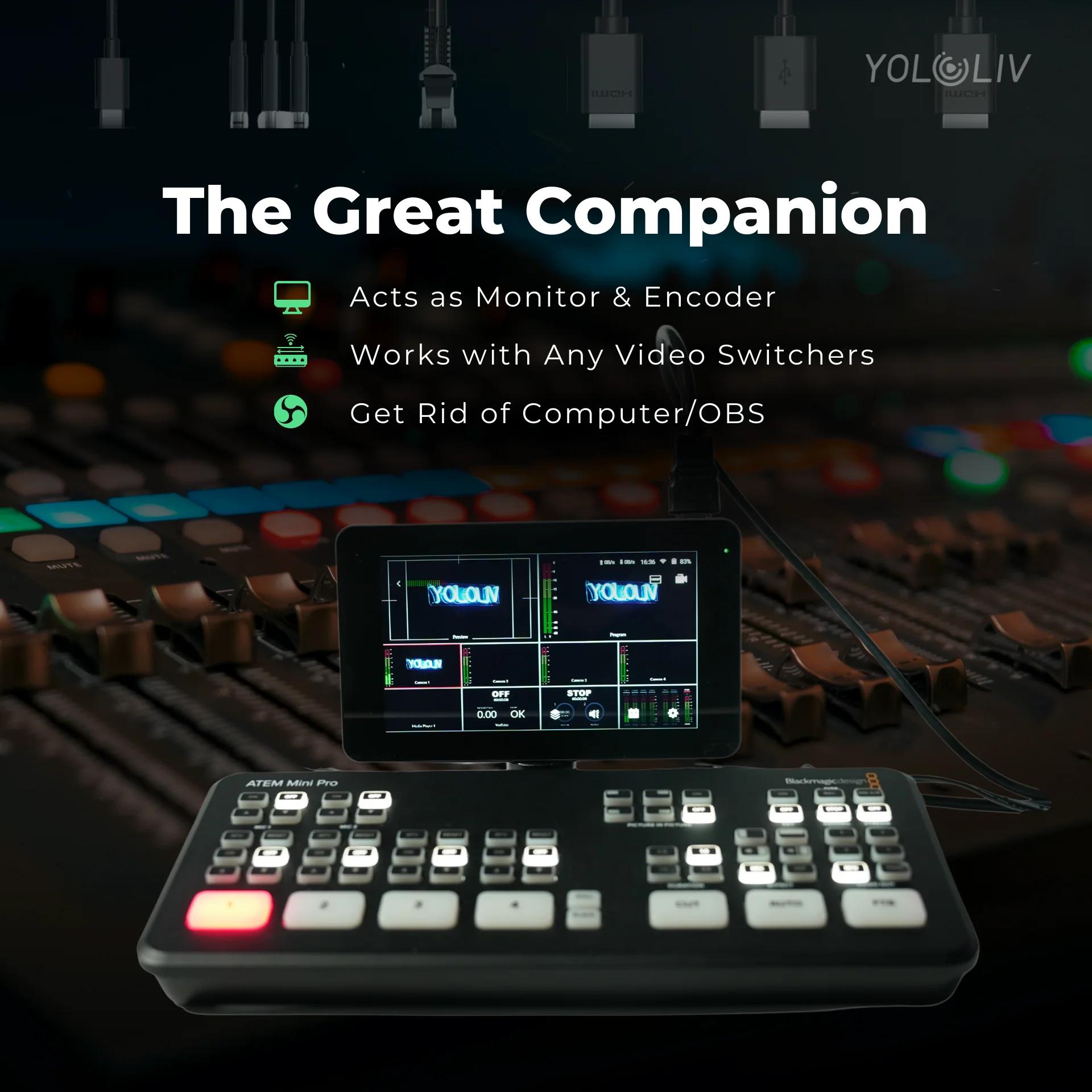 Yolovev-Mini moniteur intelligent tout-en-un, ultra-portable, diffusion en direct, impression et mon