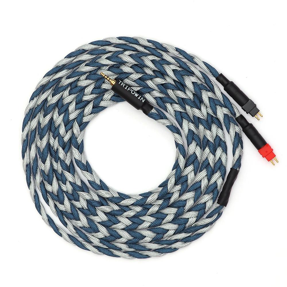 Tripowin GranVia-Câble de remplacement pour téléphone, 36 brins x 4 sante, fait main, sauna, gris, p