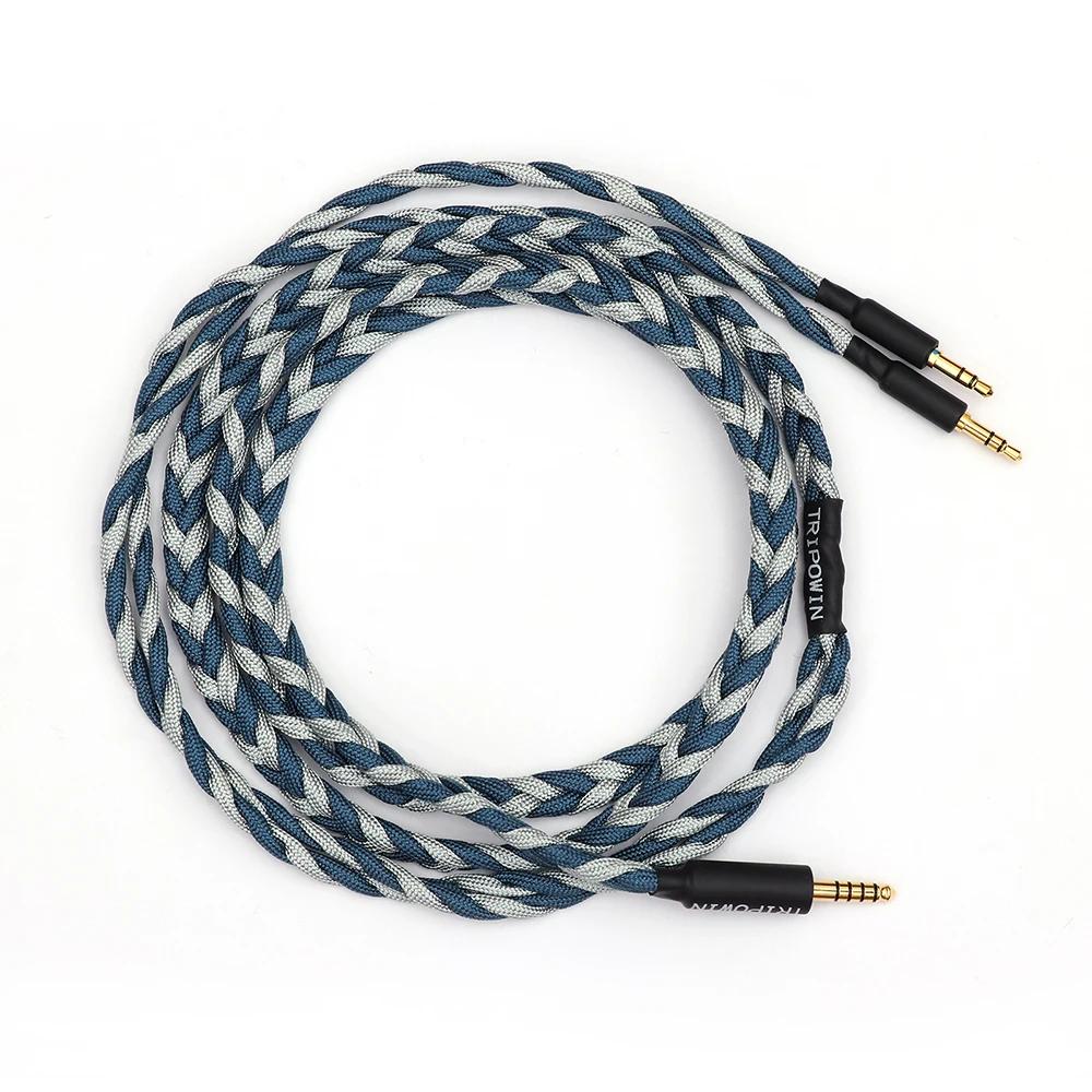 Tripowin GranVia-Câble de remplacement pour téléphone, 36 brins x 4 sante, fait main, sauna, gris, p