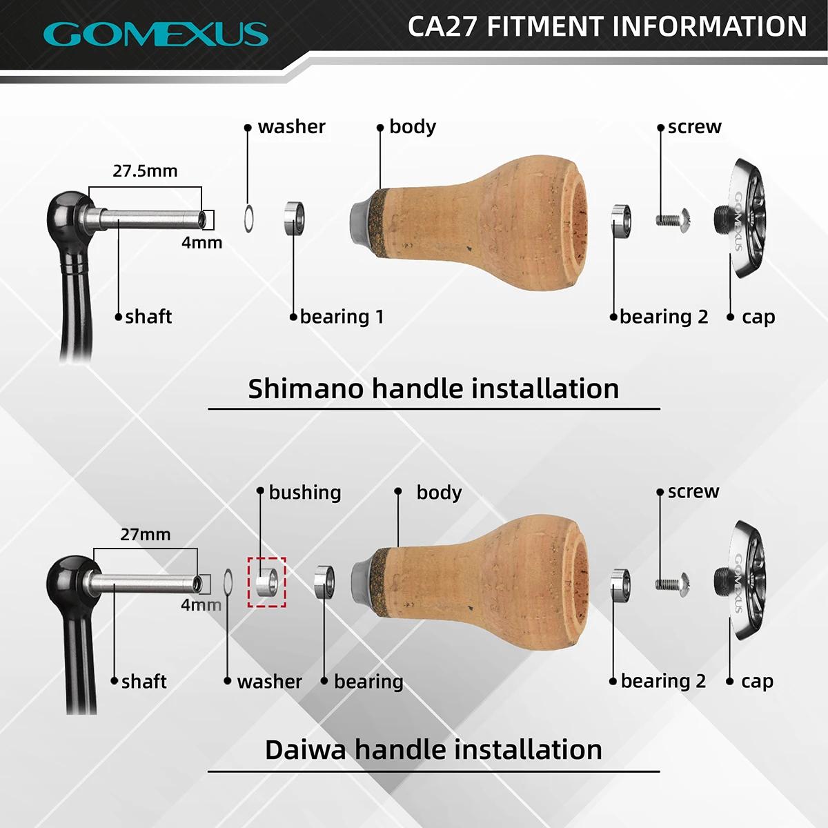 Gomexus nouveau moulinet de pêche en liège poignée bouton 27mm pour la pêche au bar pour Shimano Str