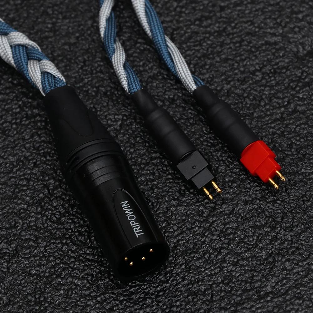 Tripowin GranVia-Câble de remplacement pour téléphone, 36 brins x 4 sante, fait main, sauna, gris, p
