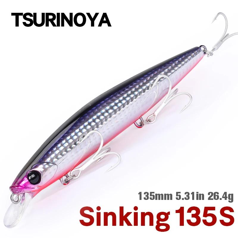 TSURINOYA 135mm 26.4g Ultra longue coulée 135S eau salée coulant vairon bayonet Tungaten poids leurr