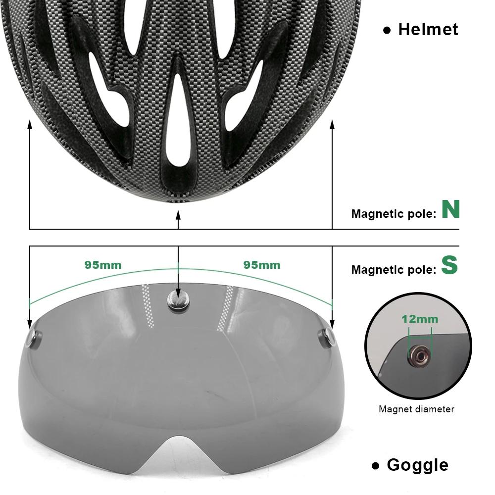 Casque de vélo lunettes de cyclisme visière accessoires route vtt Aero