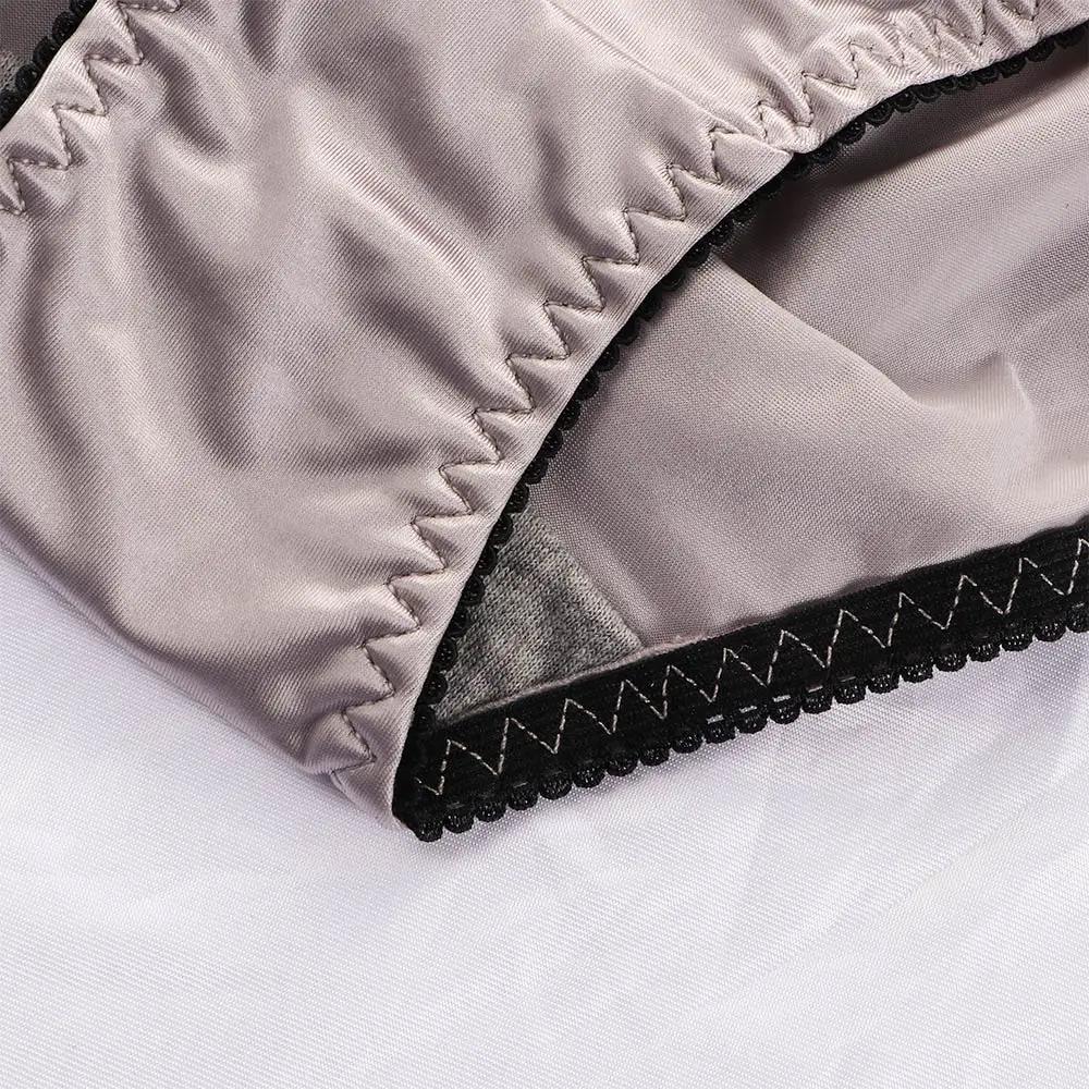 Culotte taille basse en tissu satiné pour femmes