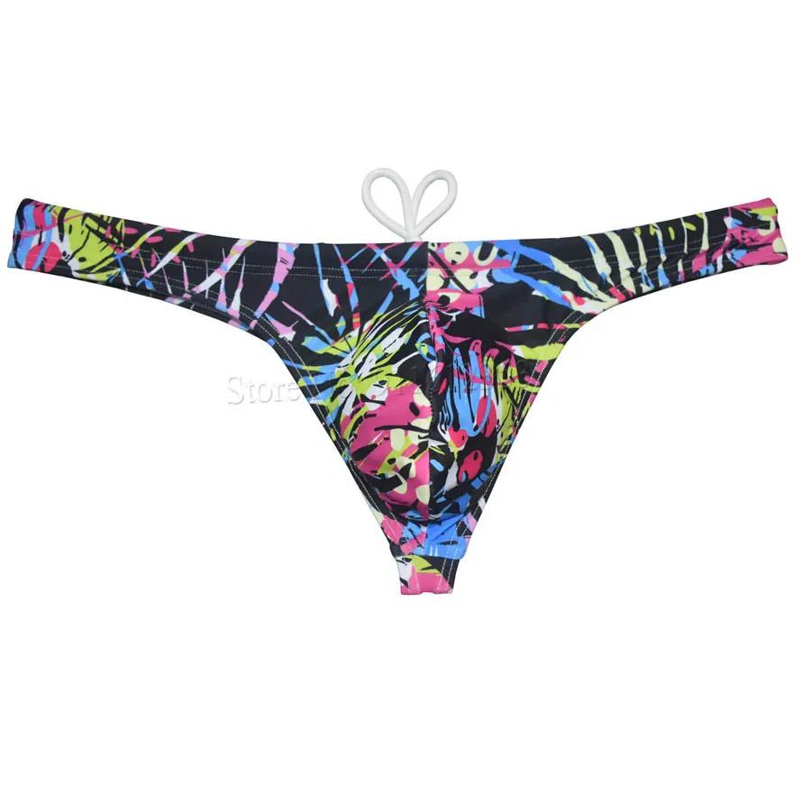 Maillot de bain homme nylon séchage rapide string sexy surf dessin animé plage dos en T