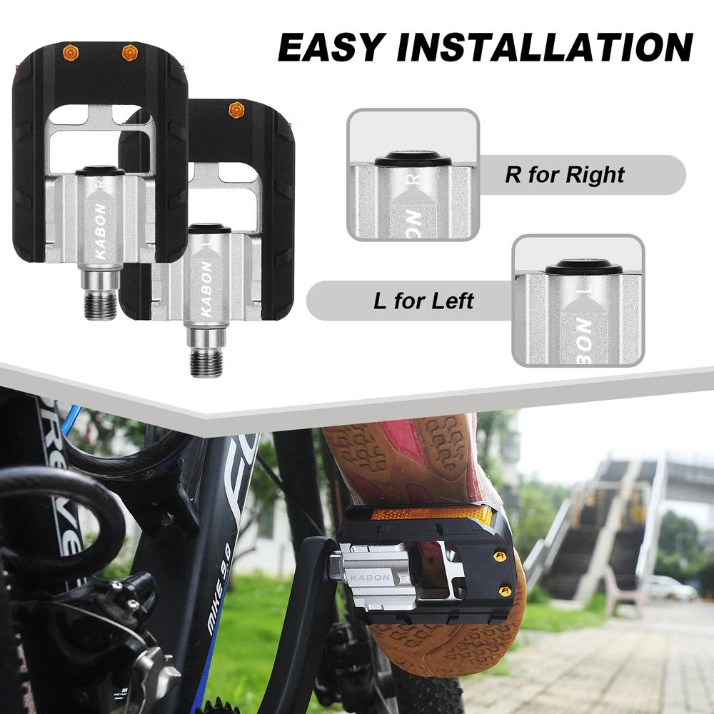 KABON-Pédales coordonnantes pliables universelles pour VTT, accessoire pour vélo de route, 9/16