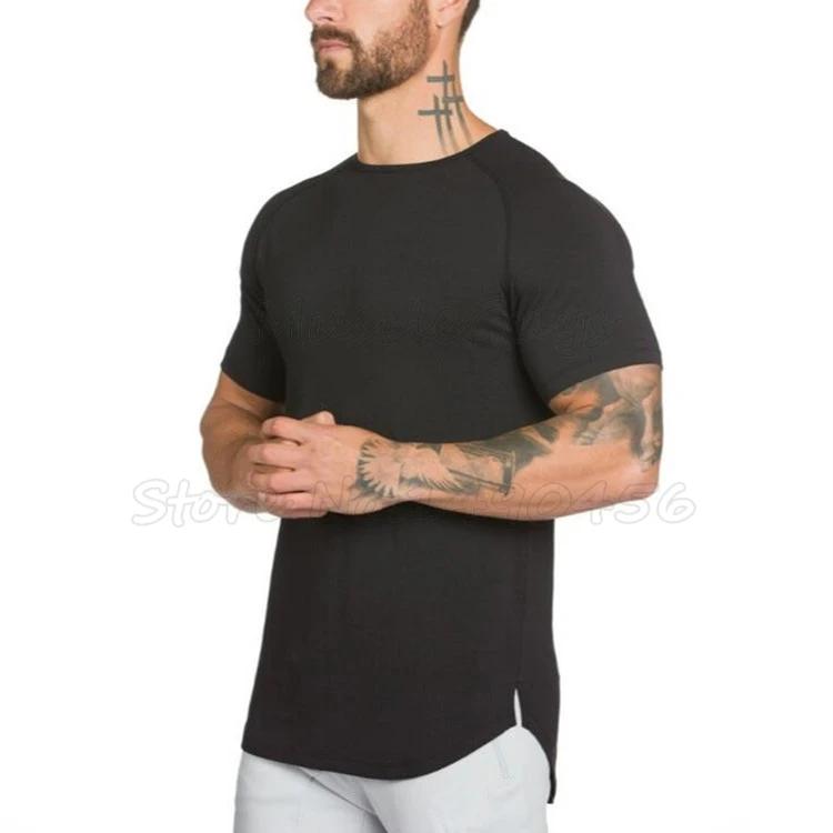 T-shirt à manches courtes pour homme, vêtement de marque, en coton, style hip hop, idéal pour la musculation