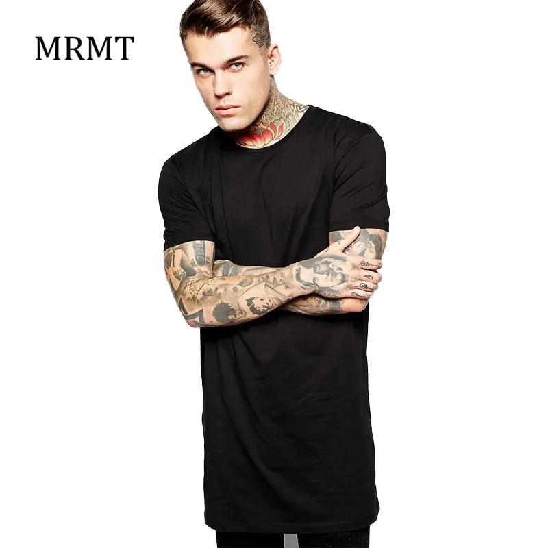 Nouveau T-shirt long noir pour homme 2026 – Style Hip Hop décontracté à manches courtes