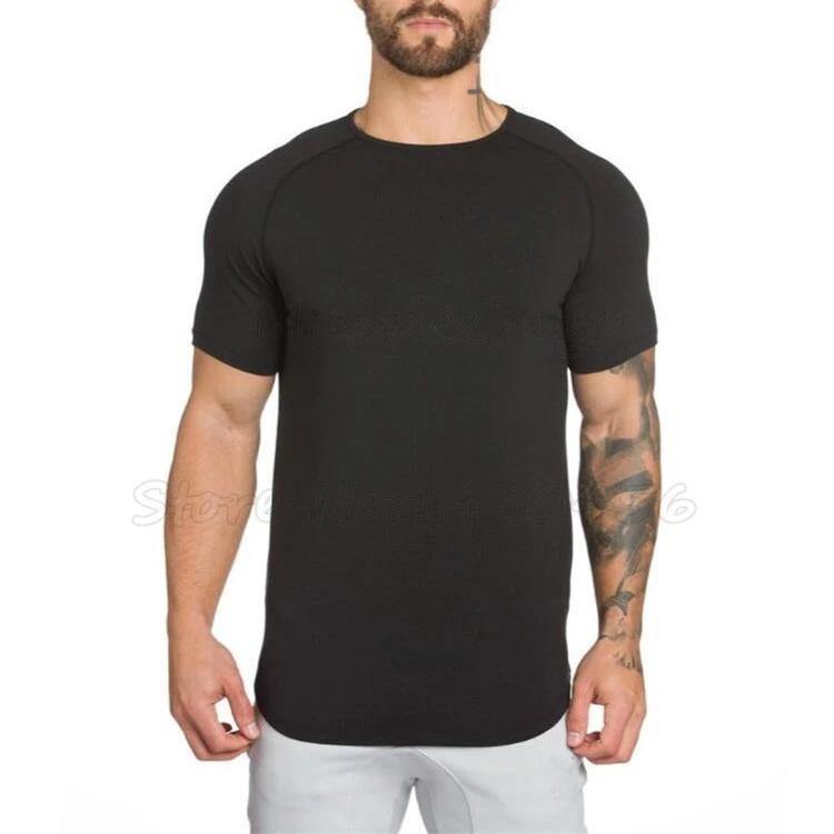 T-shirt à manches courtes pour homme, vêtement de marque, en coton, style hip hop, idéal pour la musculation