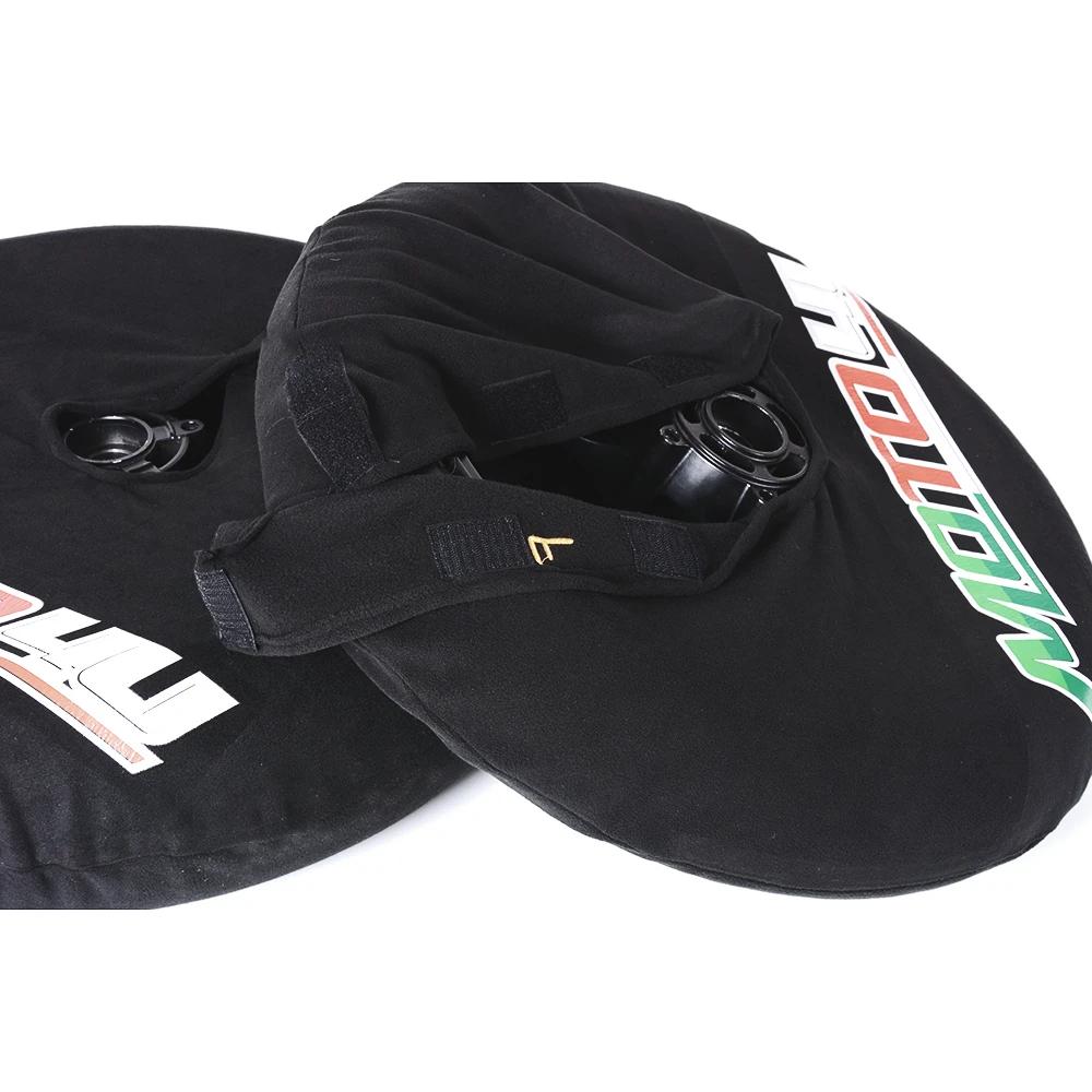 Chauffe-pneus avant et arrière de 17 pouces, couvre-pneu coupe-vent en polaire, couvre-pneu noir pour moto