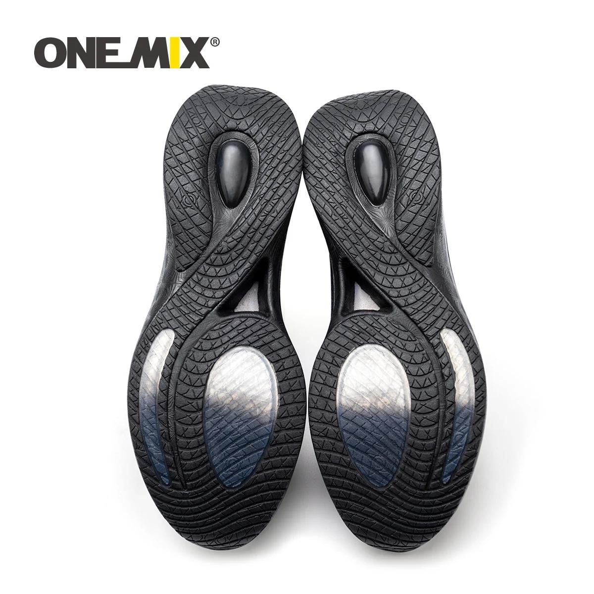Chaussures de course respirantes ONEMIX pour hommes - Baskets sport décontractées souples antidérapantes