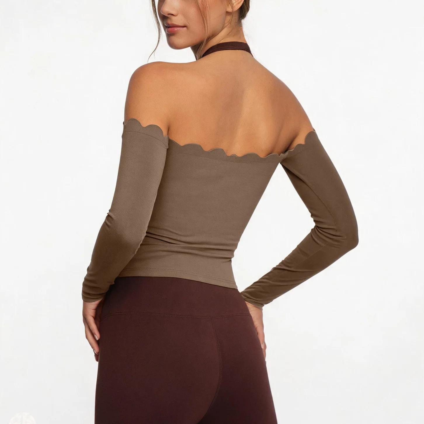 Vêtements de yoga, haut de sport à manches longues pour l'automne et l'hiver