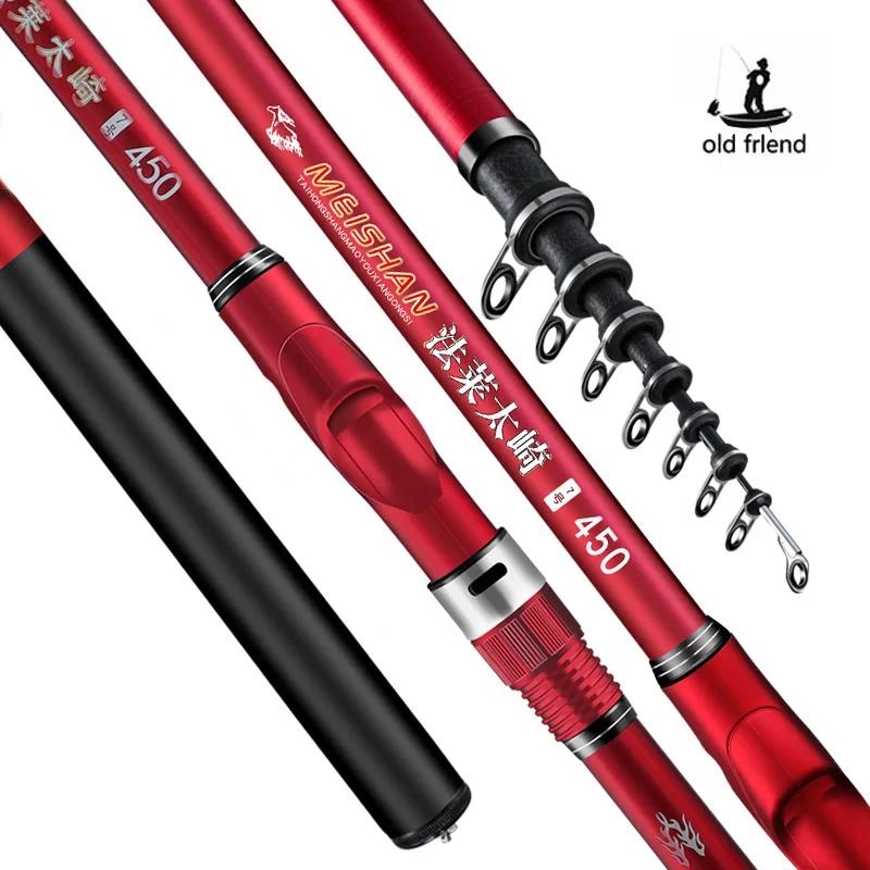 Nouvelle canne à pêche en carbone 5.3M 6.0M ultra-léger ultra-dur portable