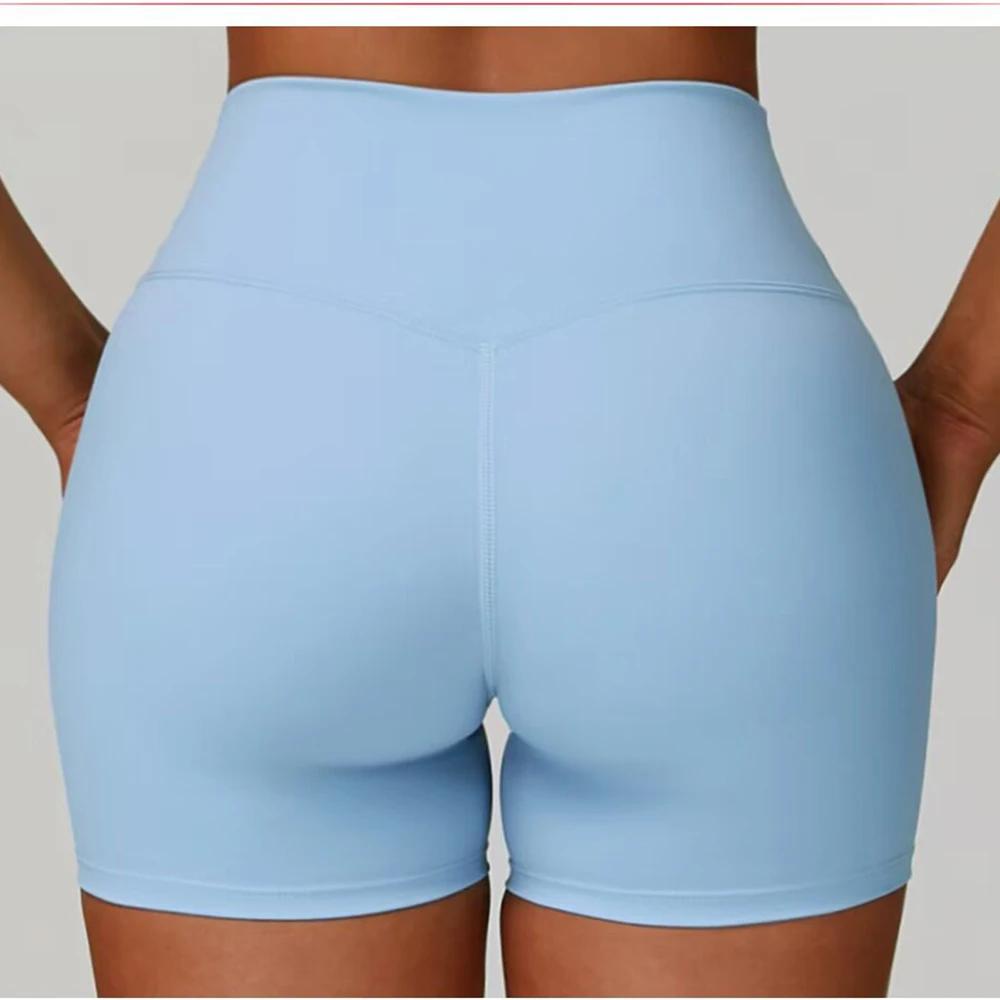 Shorts de yoga taille haute femme collants push-up fitness pantalons courts butin sport été