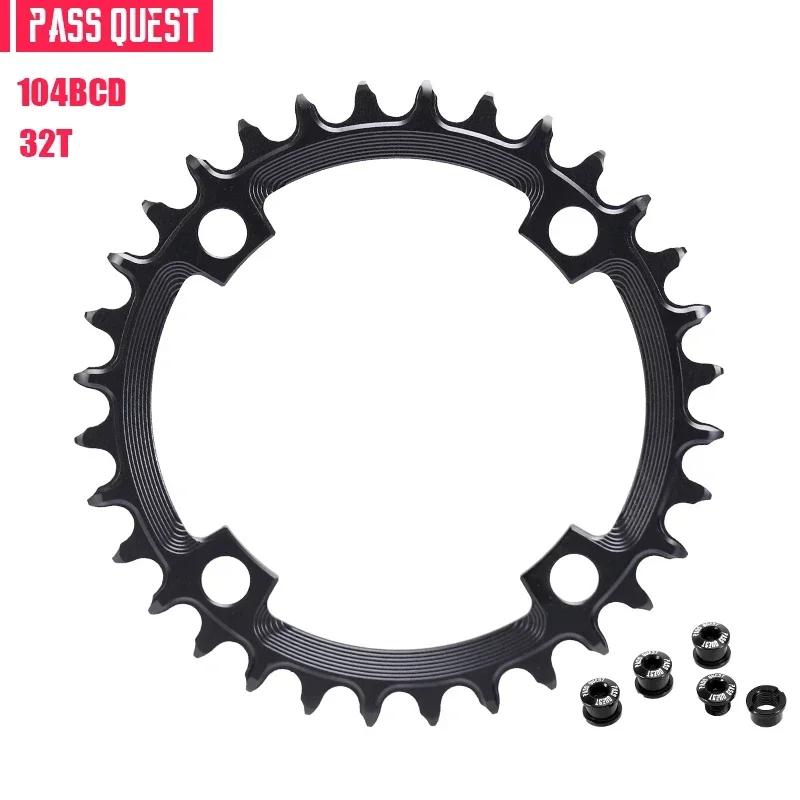 Plateau vélo PASS QUEST 104 bcd large étroit 30-38T compatible SRAM X0 X7 X5 X9 12 vitesses pour cyclisme sur route VTT et gravel