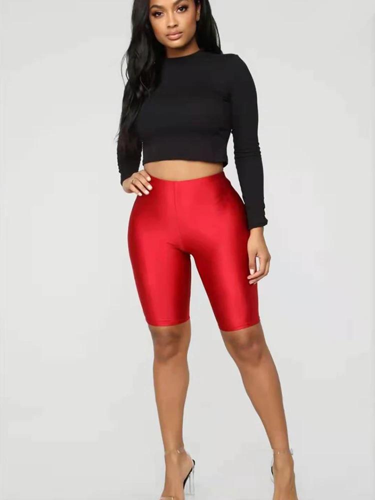 Short de cyclisme mince pour femme, short de sport actif, monochromatique, sexy, maigre, motard, phtalGym, nouveau, été 2024