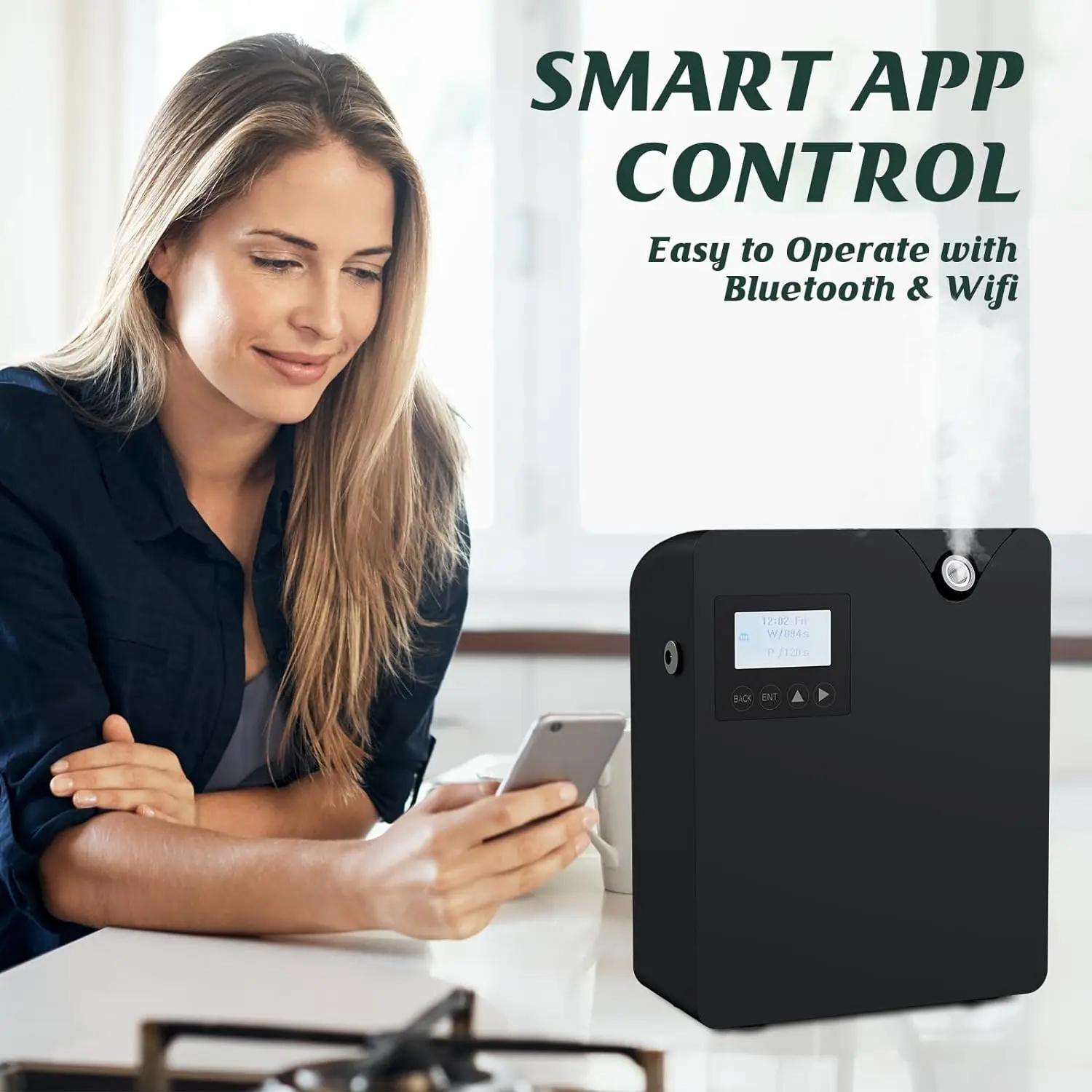 Diffuseur d'arôme d'huile essentielle intelligent Bluetooth et WiFi synchronisation