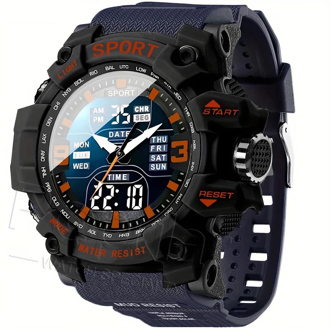 Montres de sport pour hommes et femmes, aiguilles tactiques, grand cadran, montre étanche, minuterie éclairée, réveil
