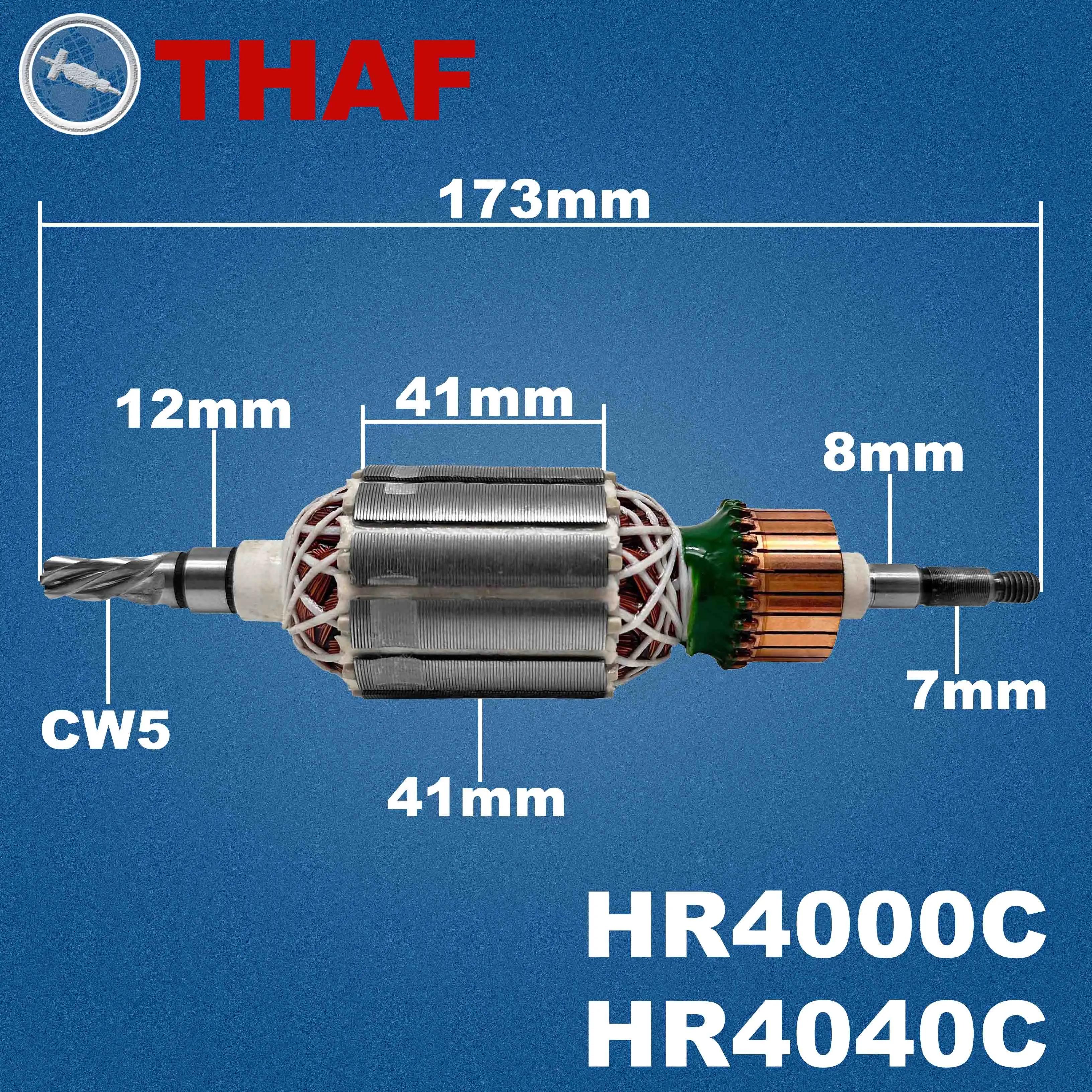 AC 220V 240V HR4000C Induit Rotor pour MAKITA Marteau Perforateur Pièces de rechange Perceuse à percussion HR4040C