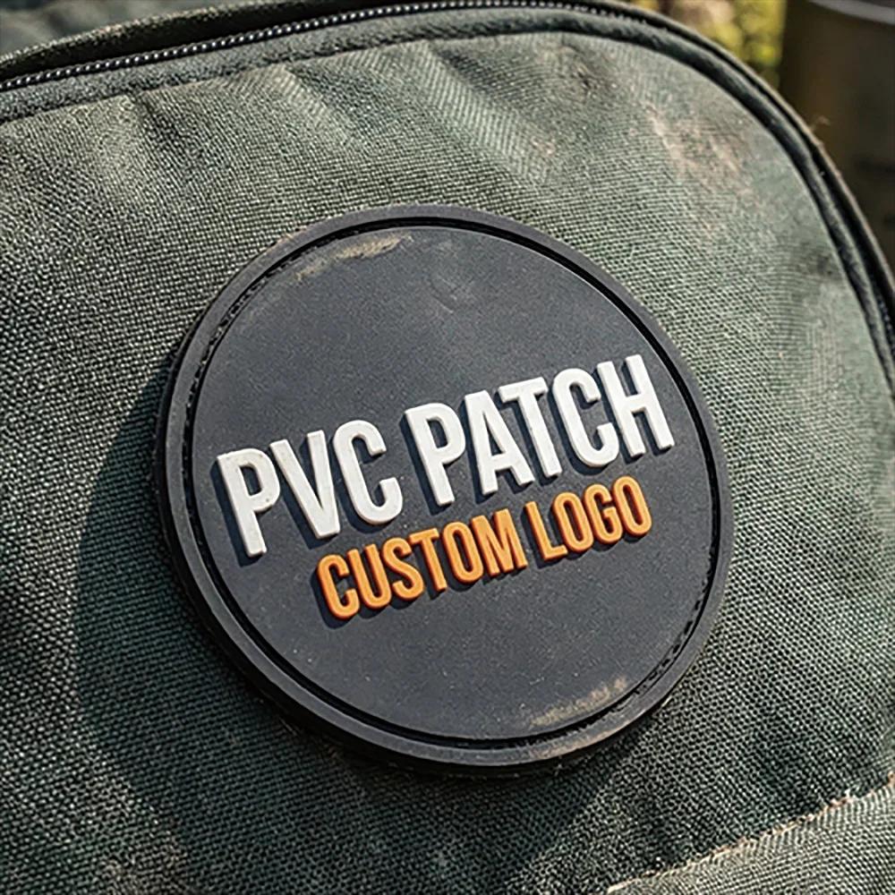 Patch en PVC personnalisé avec logo, patch 3D thermocollant, appliques autocollantes, badge en PVC pour chapeau, fermeture à boucle et crochets