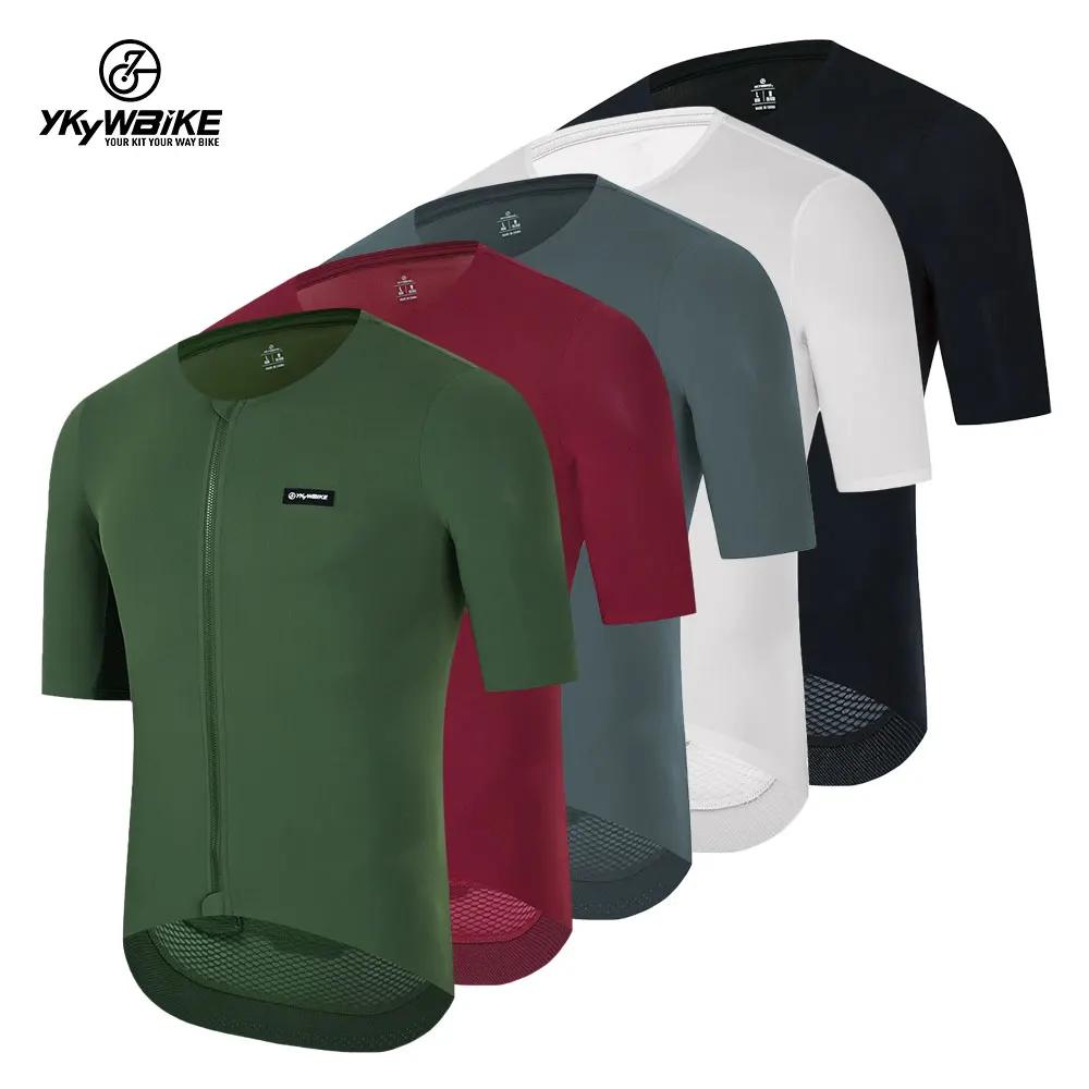 YKYWBIKE Maillot de cyclisme à manches courtes pour homme chemises de vélo VTT vêtements d'équitation à séchage rapide