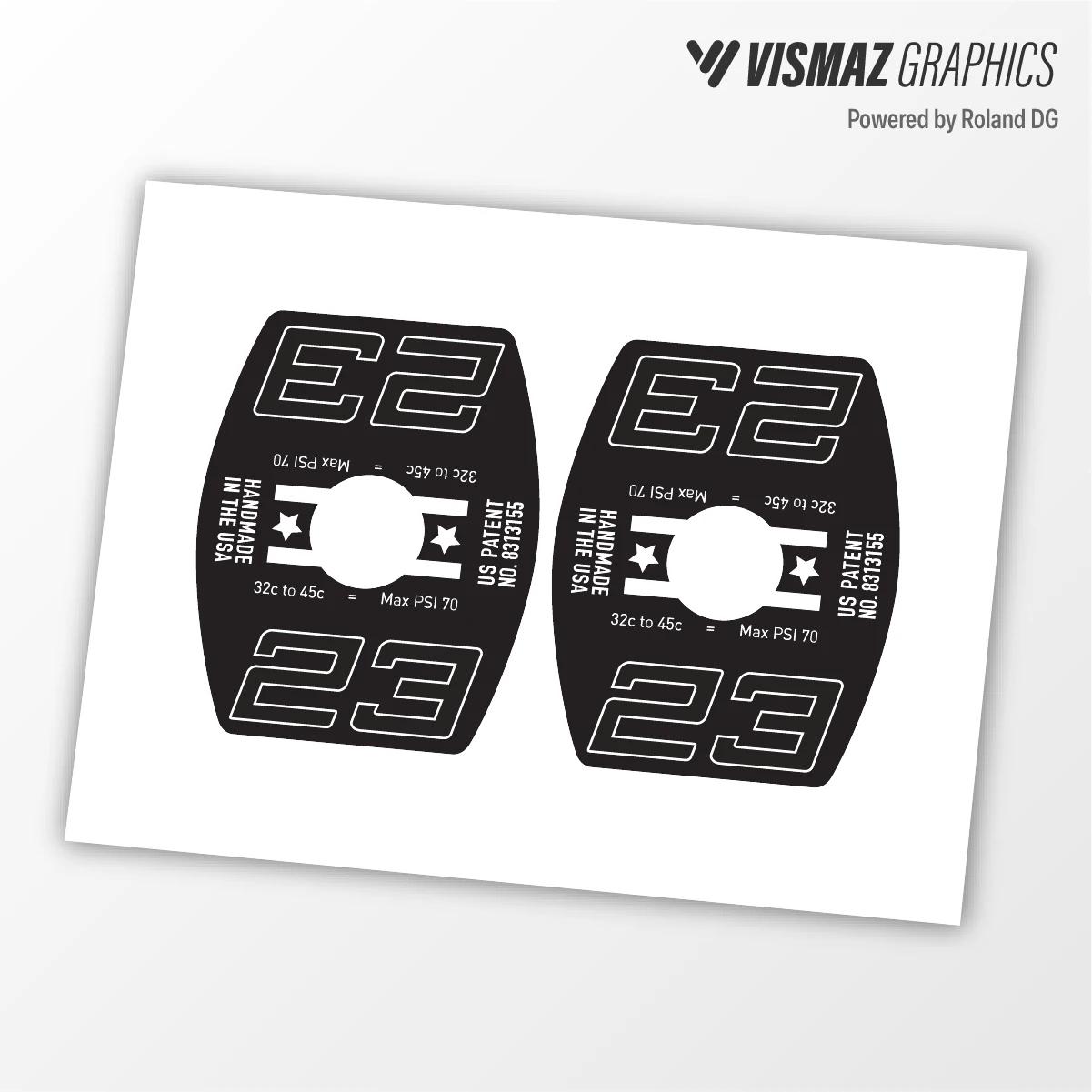 Autocollant vinyle pour trou de valve de jante de vélo VISMAZ G23 Gravel Bike