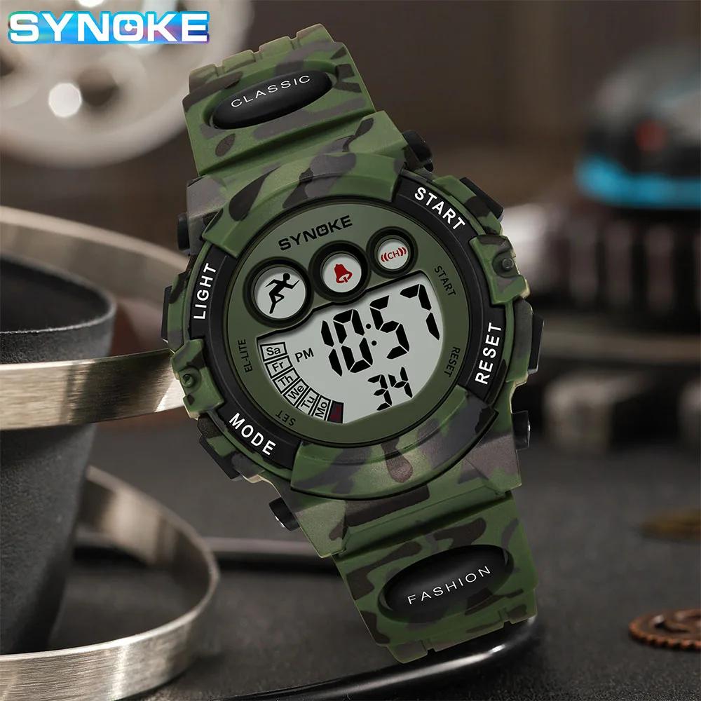 SYNOKE étudiant Sport montres pour enfants montres électroniques colorées 50M étanche horloge enfants montre numérique pour garçons filles